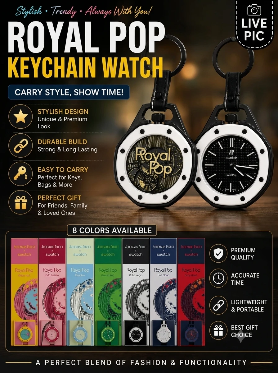 Royal Pop Keychain Watch: A Perfect Blend of Fashion & Functionality.