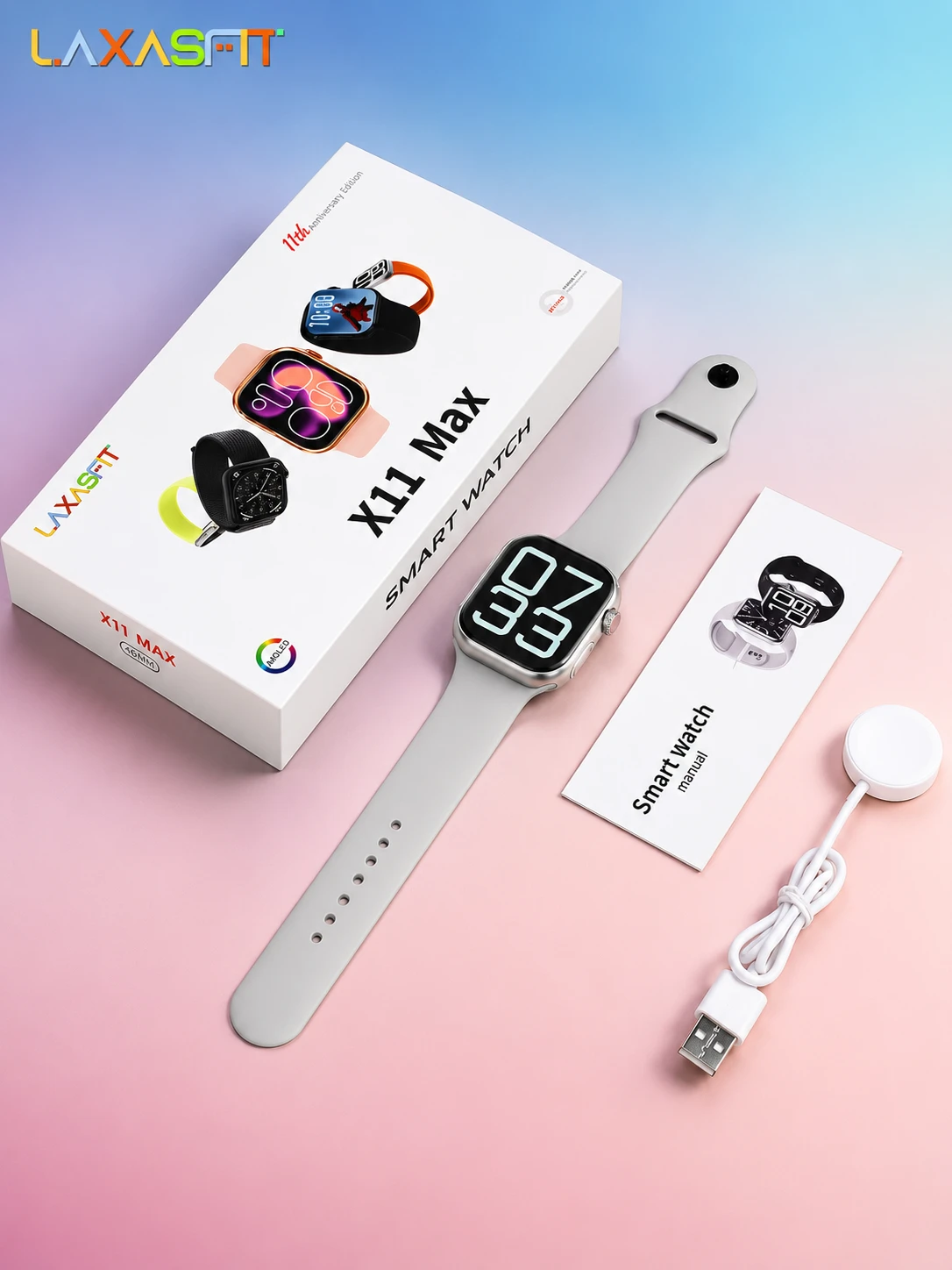 LAXASFIT X11 Max AMOLED Smart Watch